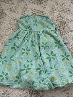 American Eagle Green Floral Sundress